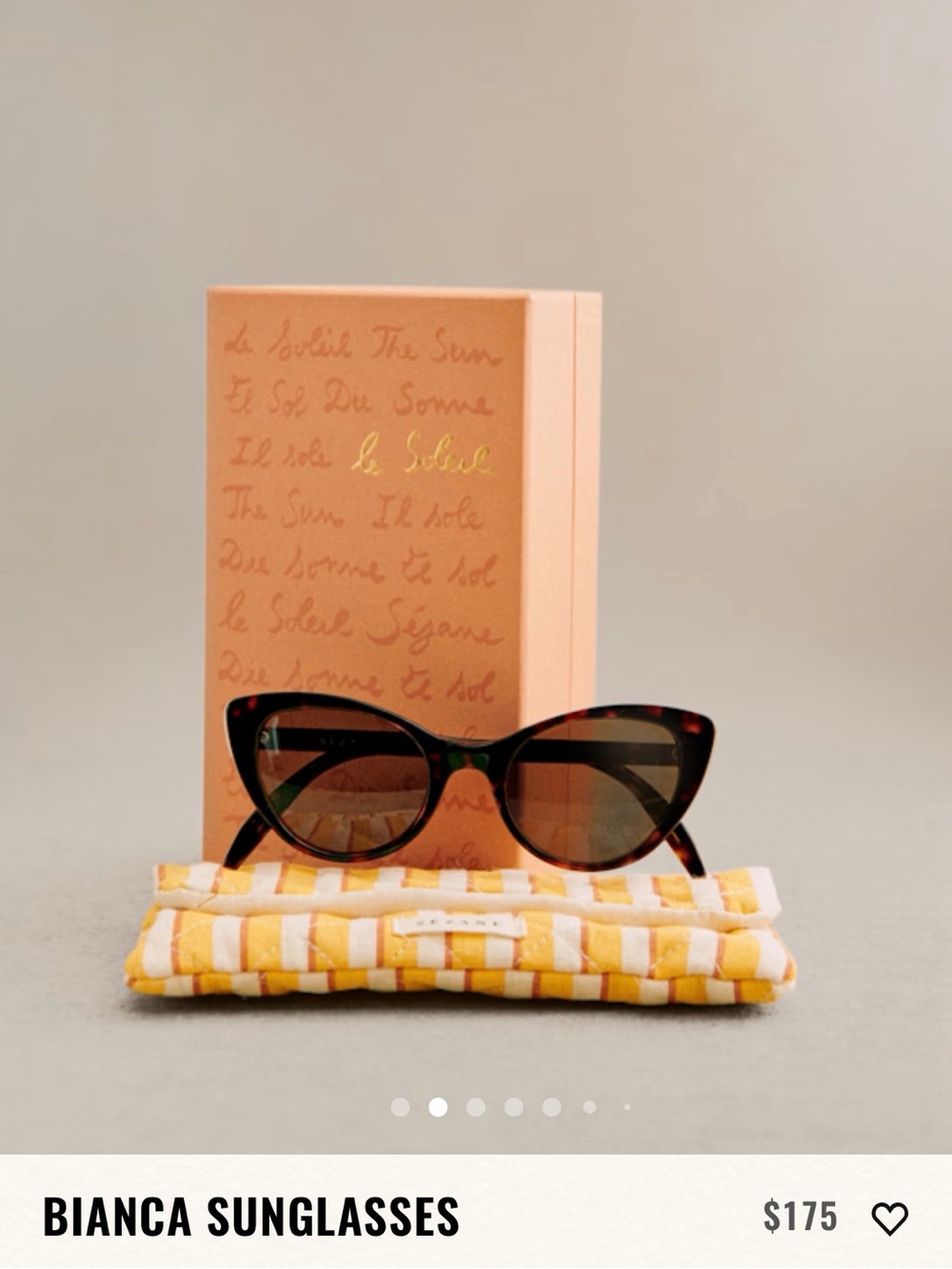 Sezane Bianca tortoise sunglasses